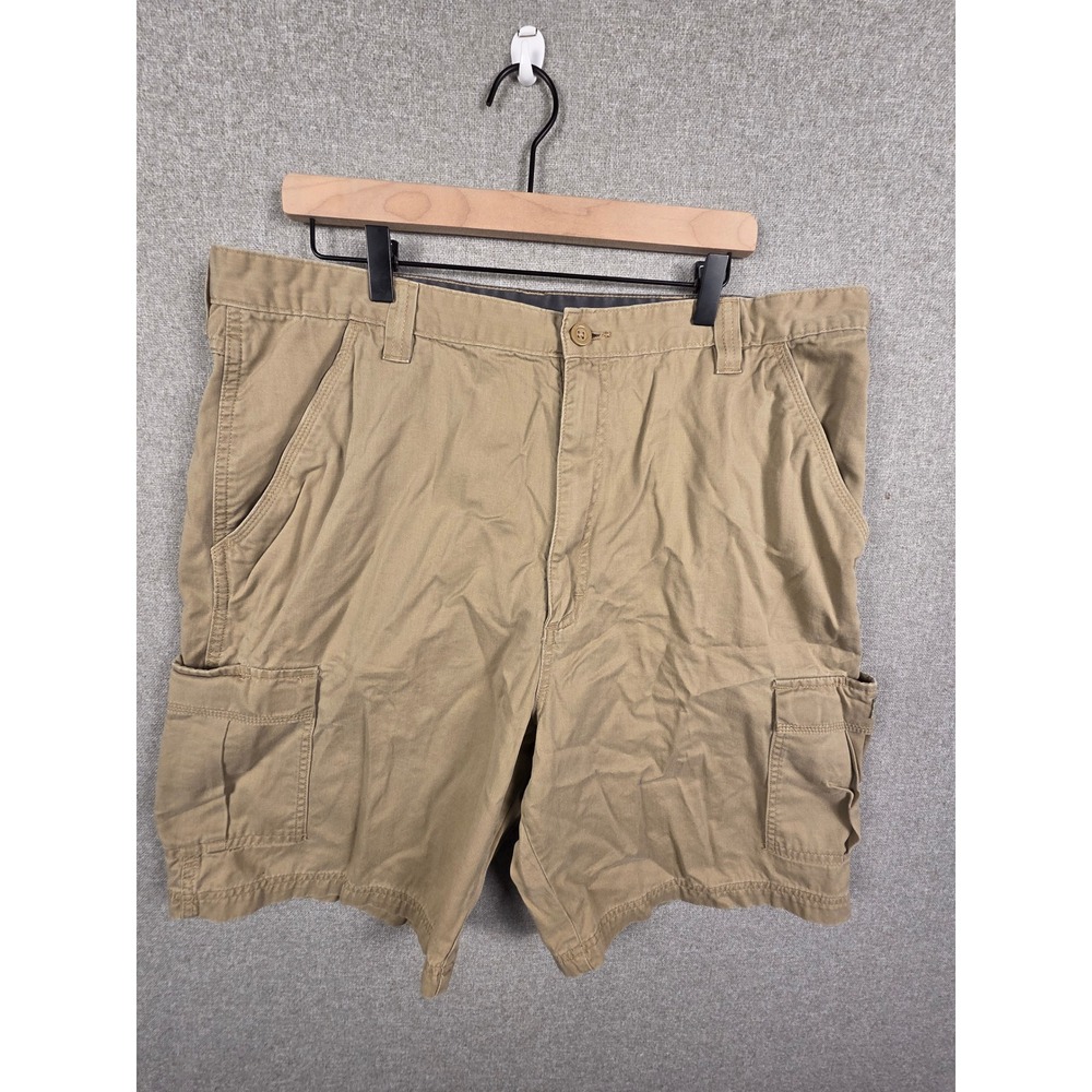 Wrangler Hero Mens 40 Tan Khaki Cargo Shorts Cotton Twill 60CMWGR